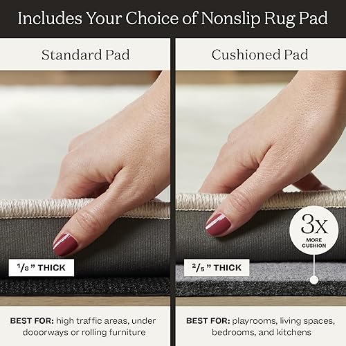 Miniatura 6 de RUGGABLE Alfombra de felpa lavable, alfombra mullida perfecta para sala de estar, dormitorio, cocina, apta para mascotas y niños, resistente a las