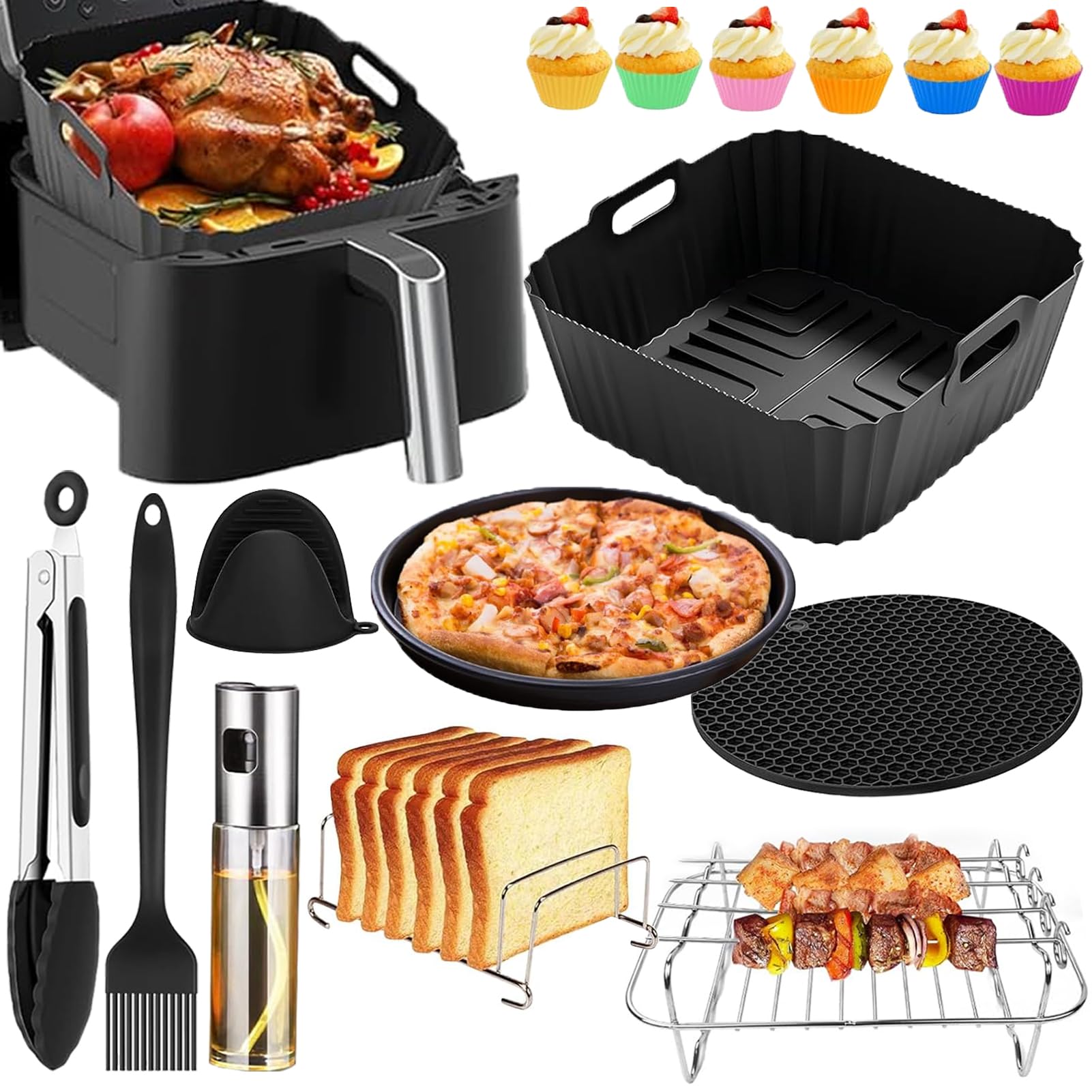 Ninja Hot Air Fryer Accessories, Airfryer Accessories, Ninja Airfryer Accessories for Hot Air Fryer Max Pro 6.2L AF180EU AF140EU Philips 6.2L COSORI 5.5L Mould