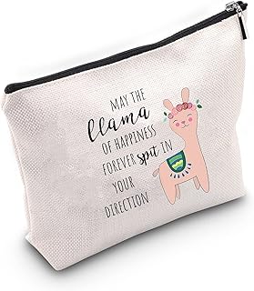 ZJXHPO Funny Llama Gift Novelty Llama Makeup Bag Llama Travelling Case May The Llama of Happiness Forever Spit in Your Direction (May The Llama)