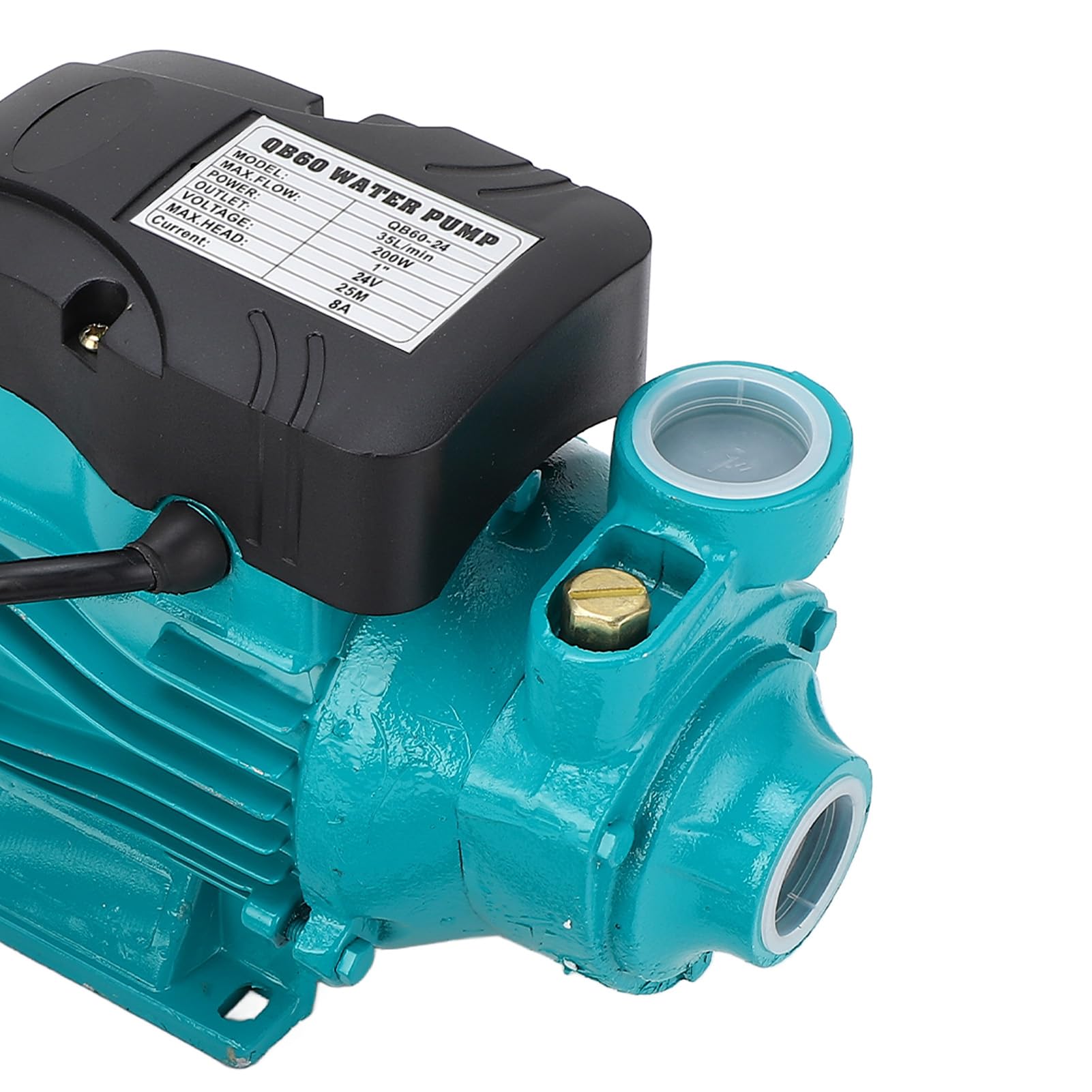Bomba de Agua de Trasvase, Bomba de Agua Solar 12v 24v, Bomba Autocebante de 25m de Elevación, para Chorro de Pozo Poco Profundo, Trasvase de Riego, 35L/min (DC24V)
