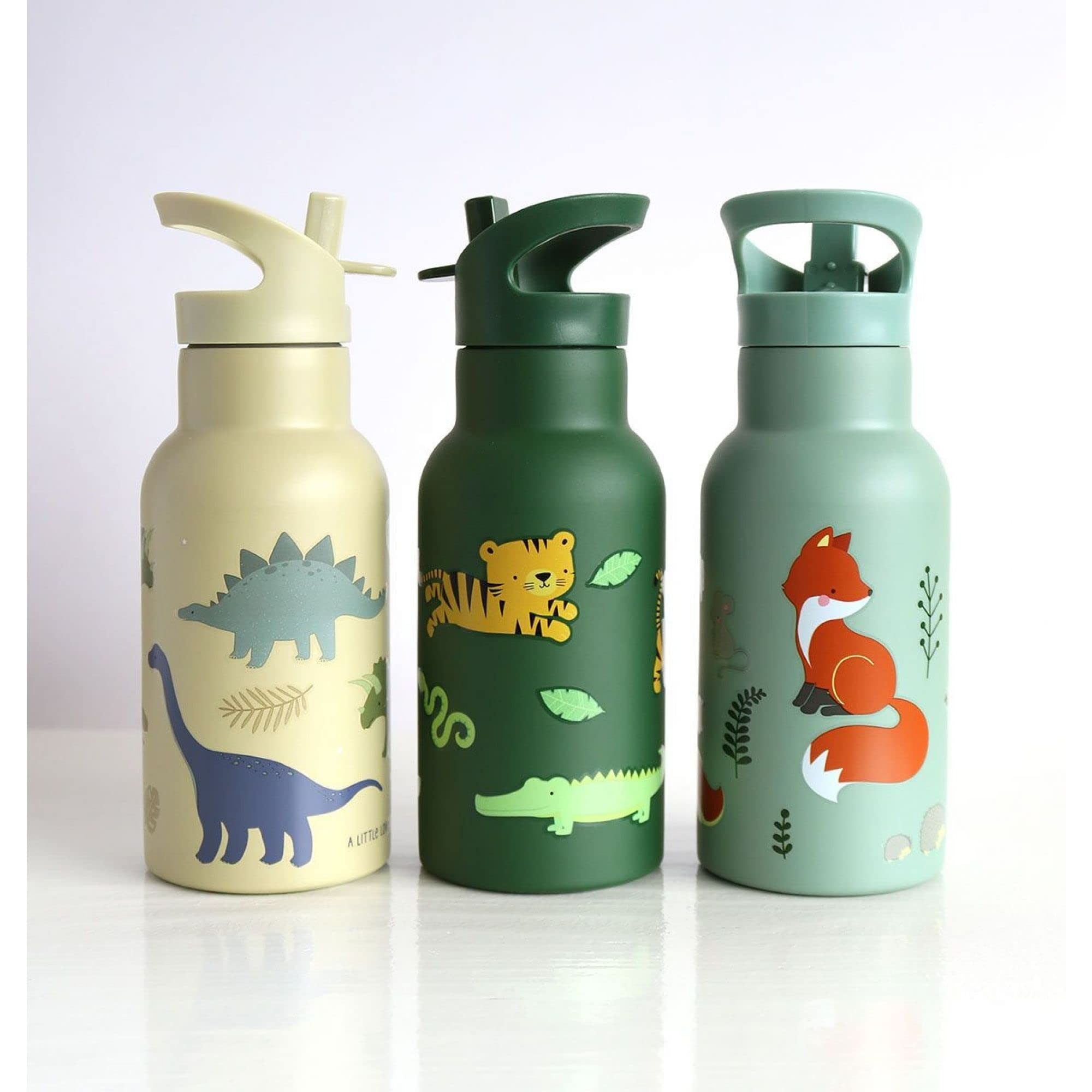 A Little Lovely Company - Borraccia termica per bambini, motivo: Dinosauri