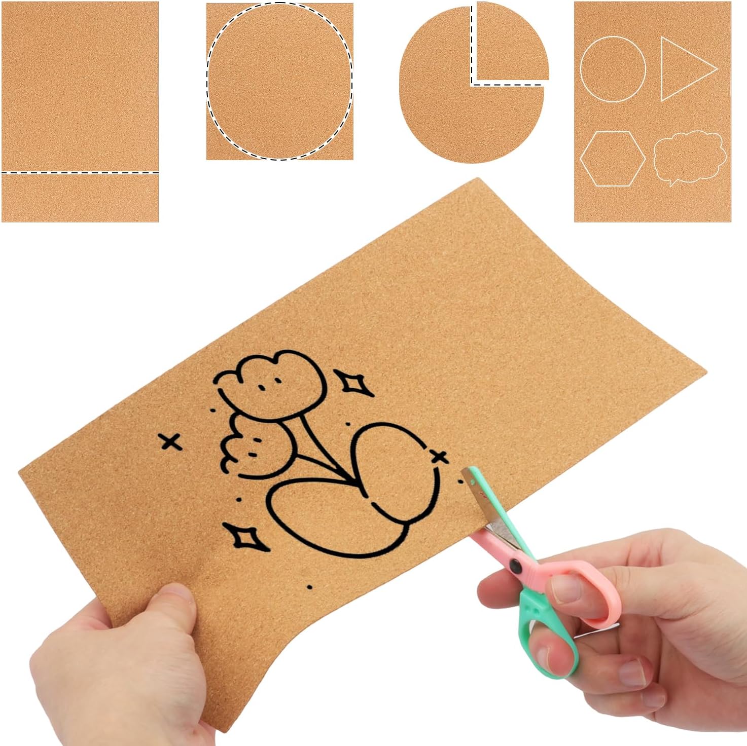 16.4 FT Cork Board Roll, 16 Inch Width Cork Sheet Roll for DIY Projects, Shelf & Drawer Liner(1/8 Inch Thickness)