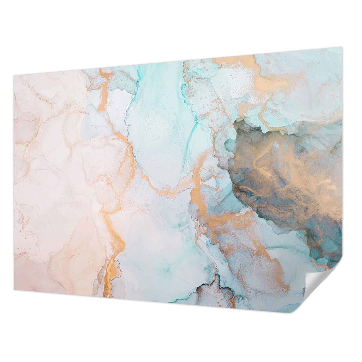 Papier peint panoramique vagues aquarelles Tulup 208x146 cm pour salon