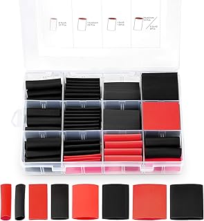Eventronic Heat Shrink Tube Set, Large Assortment Ratio 3:1 Heat Shrink Tube with 8 Different Sizes Heat Shrink Tube Wire ...