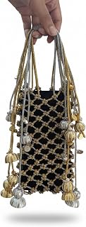 Barasti Girls Womens Handmade Phone Bag Purse with Diamond Dori & Rhinestone Cord, Fancy Hand Work Designer Mobile Phone C... Price In India