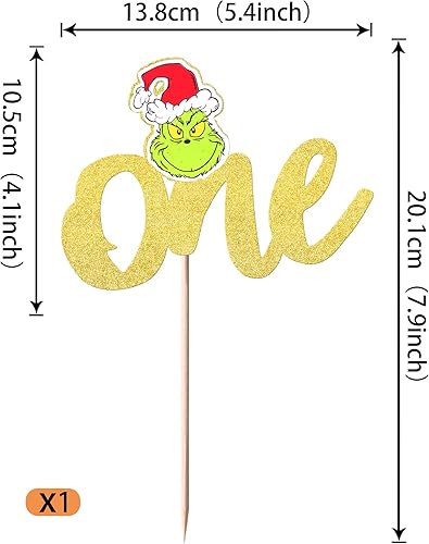 Vista 79 de Rsstarxi 1 paquete de decoración de pastel de Navidad con purpurina verde y rojo hojas de acebo y bayas, sombrero de Papá Noel, barba, decoración