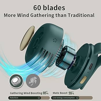 Portable Silent Mini Bladeless Electric Fan, Small Whirlwind