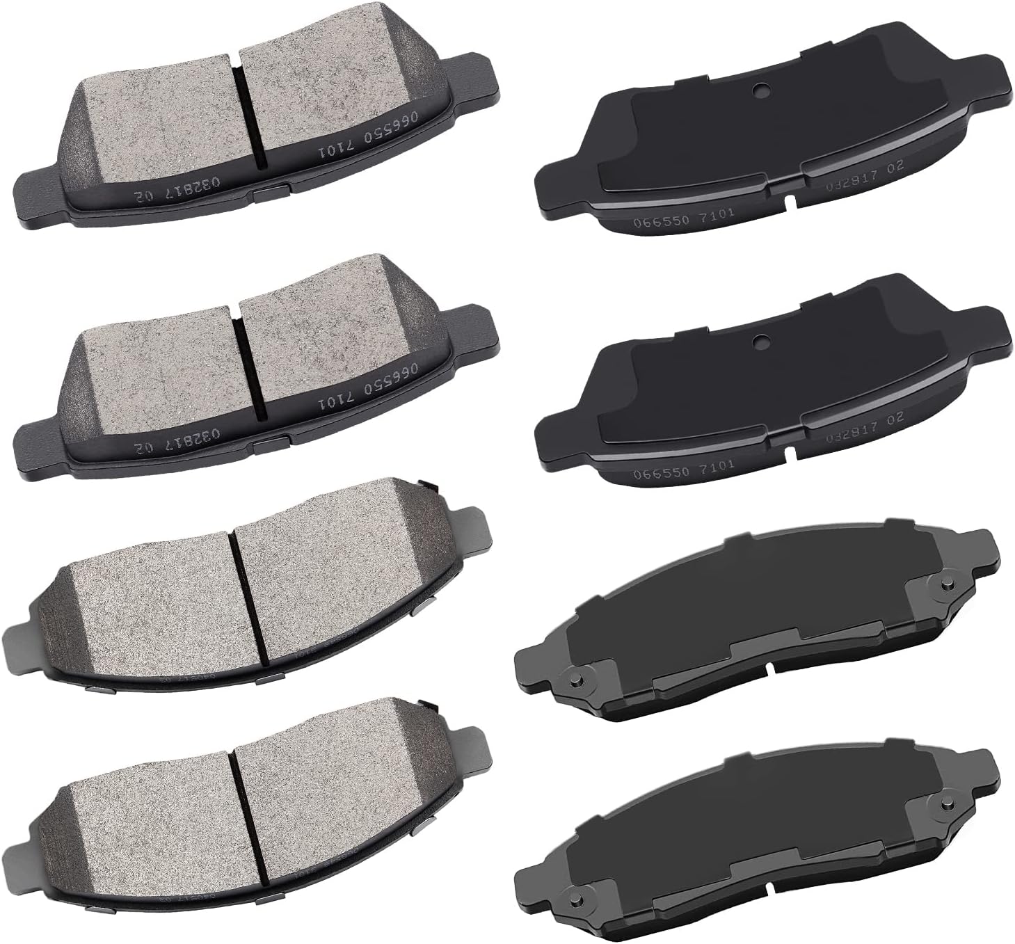 cciyu D1094 D1100 Front Rear Ceramic Brake Pads Kits 8pcs fit For 2005-2018 For Nissan Frontier, 2005-2015 For Nissan Xterra, 2009-2012 For Suzuki Equator