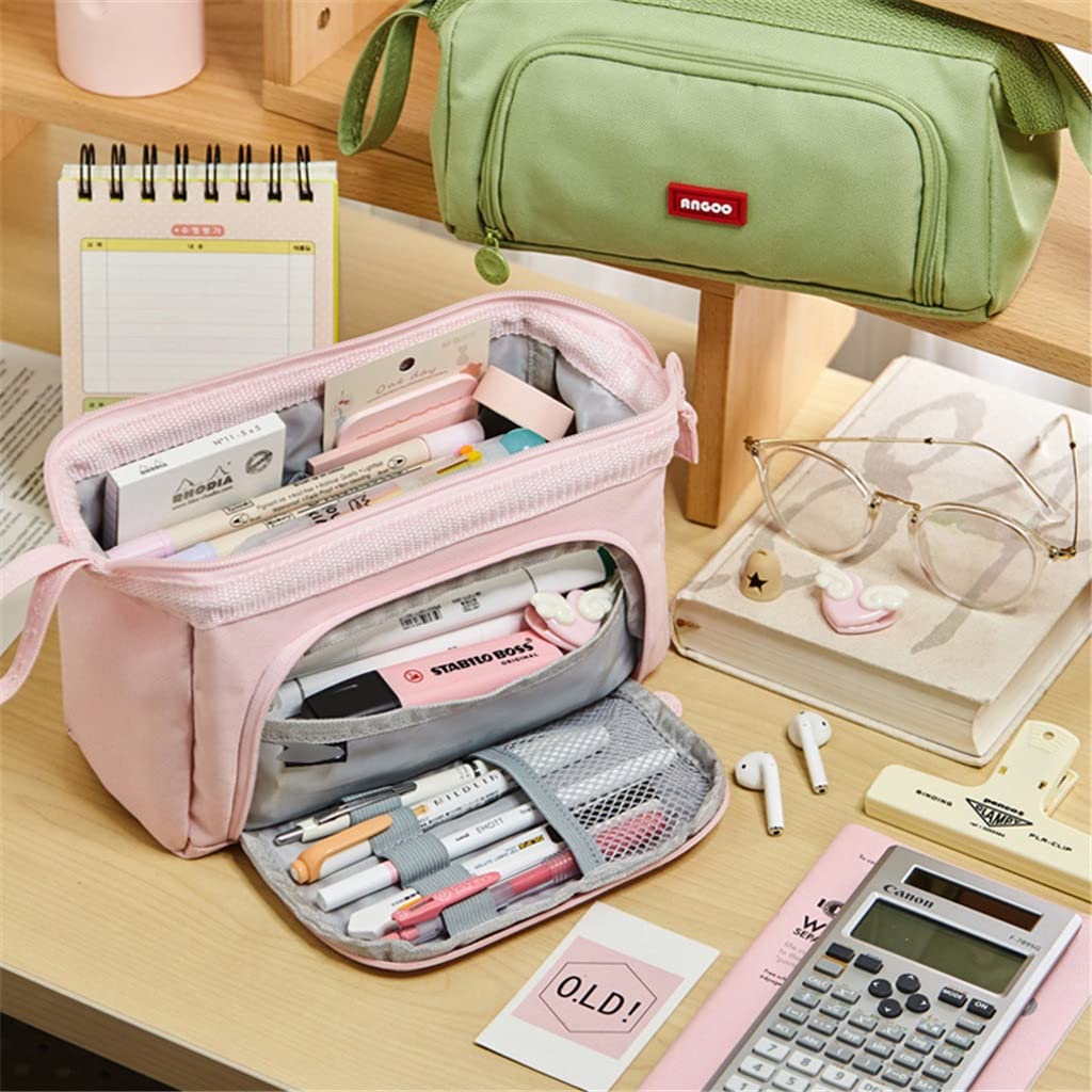 Astucci multifunzionali di grande capacità - Soluzione perfetta per bambini e studenti - Scatola portapenne resistente con scomparti multipli - Elegante cancelleria scolastica