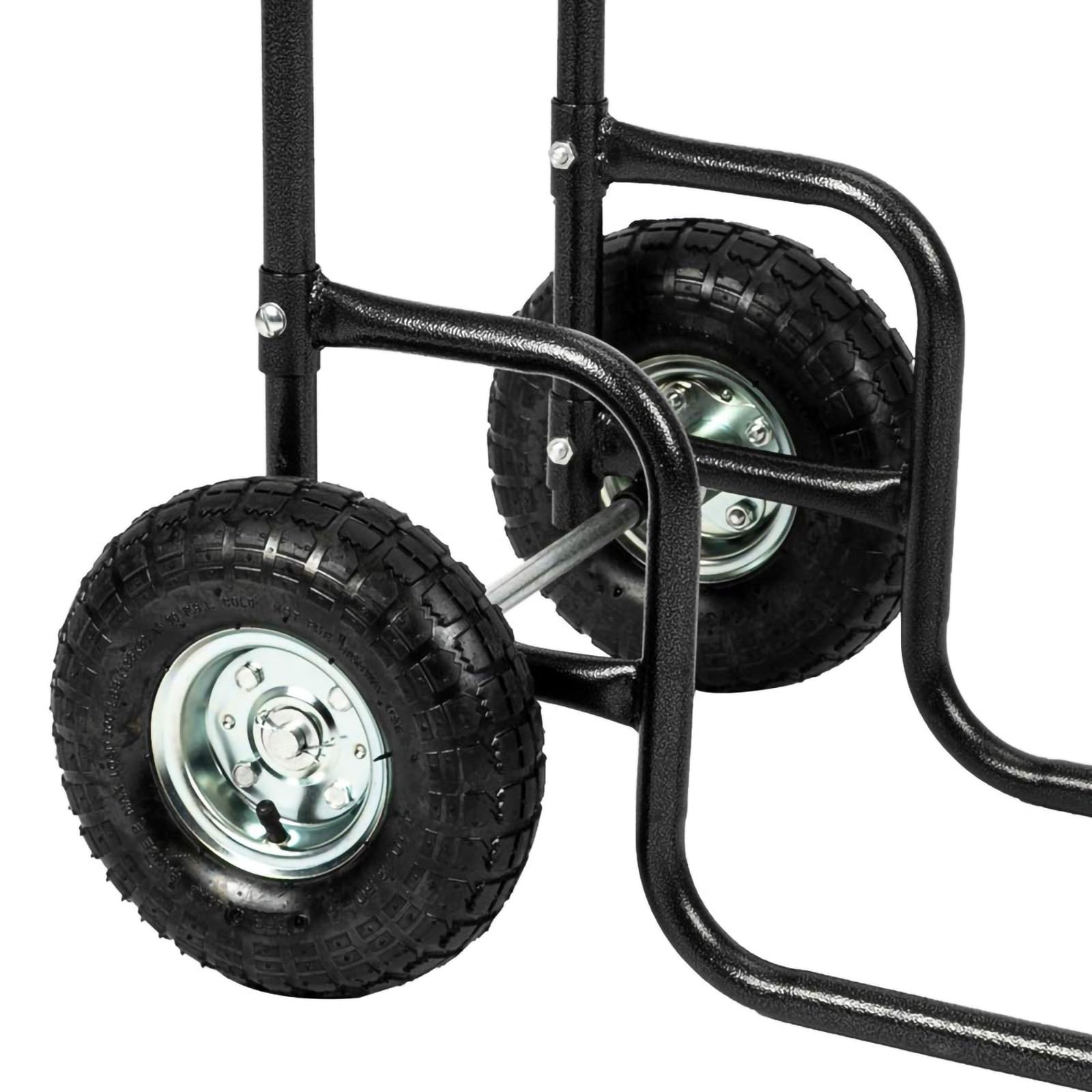 Carrello per legna da ardere con ruote grandi, carrello per legna da ardere, per interni ed esterni, design robusto