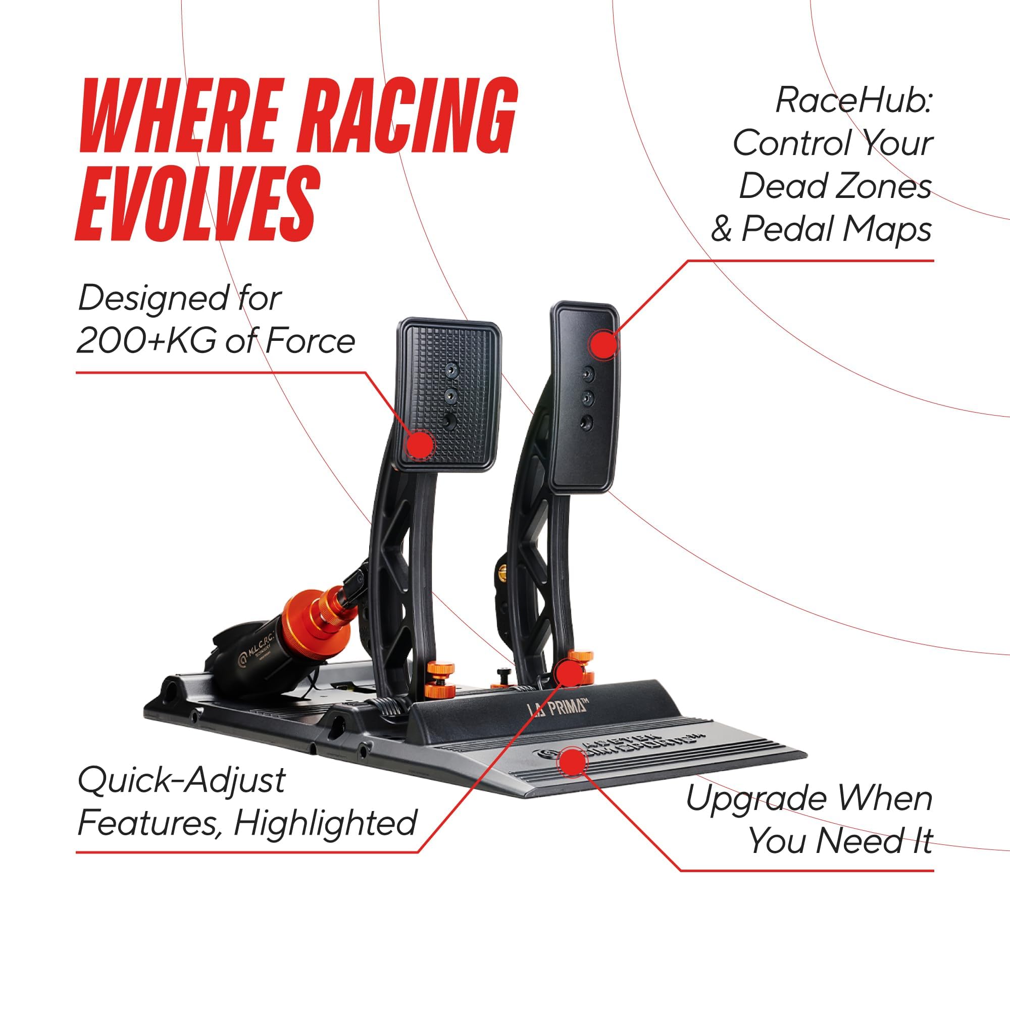 Asetek SimSports La Prima Pedals