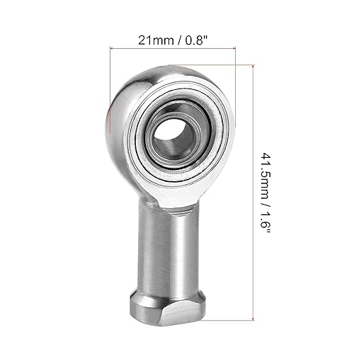 Miniatura 2 de uxcell SSI6TK Rod End Bearings 6mm Bore Stainless Steel M6x1 Female Thread Right Hand 2pcs