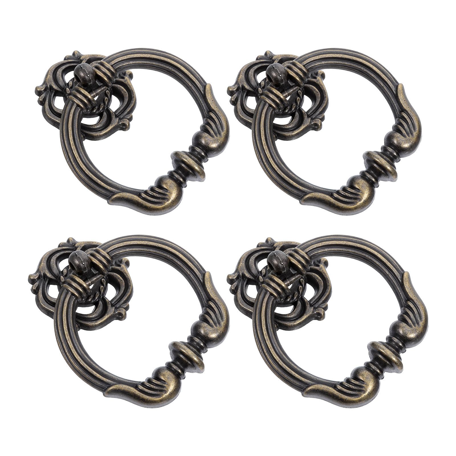 Tiradores clásicos de aleación de zinc con elegante relieve floral hueco