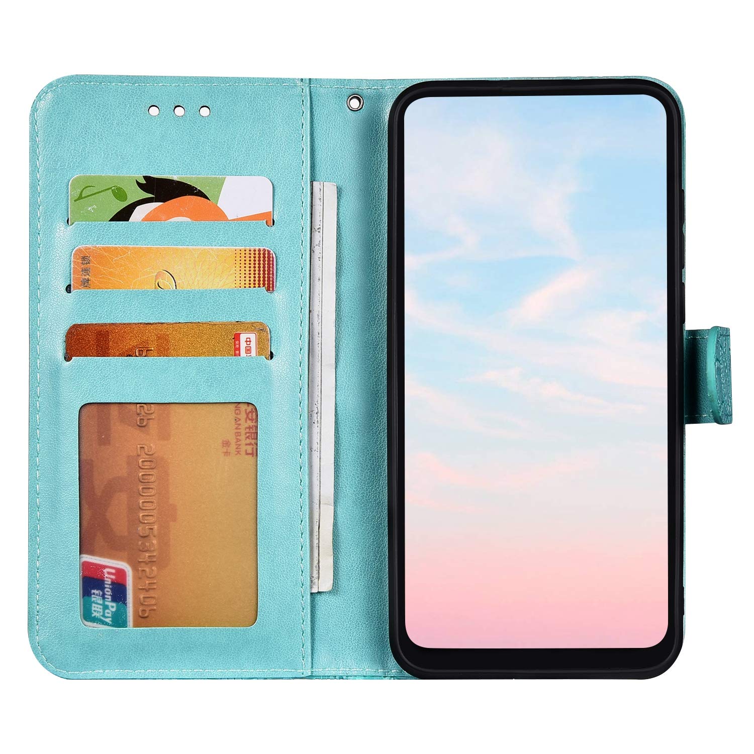 Uposao Huawei P30 Pro Hülle – Leder Flip Case Mit Glitzer, Kartenfach, Stift Und Ständerfunktion