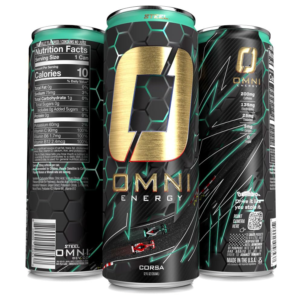 Amazon.com : OMNI Energy Drink Corsa 12 Oz (Pack of 12) | Contains