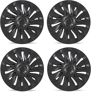 19 Inch Wheel Covers for Tesla Model Y Rims 2020 to 2023, Set of 4 Hubcap Wheel Covers, 19" Wheel Rim Cover Hubcaps Symmetrical Style 20-23 Model Y Gemini Wheel Cover Replacement