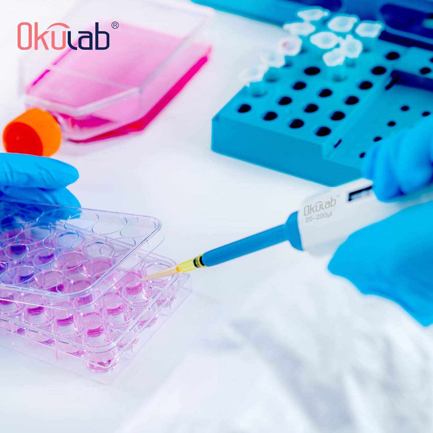 Single-Channel Micropipette, 5-50μl, Manual Adjustable Mechanical Pipette, High-Accurate, Variable Volume, Autoclavable, TPMP50A1