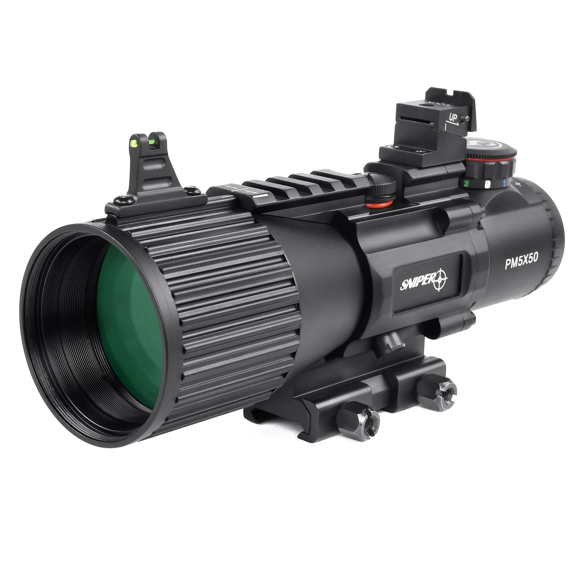 5X50mm Prism Scope GIII LS5X50CS Prism Scope with Illuminated Red/Green/Blue Reticle (Cross Hair Reticle)