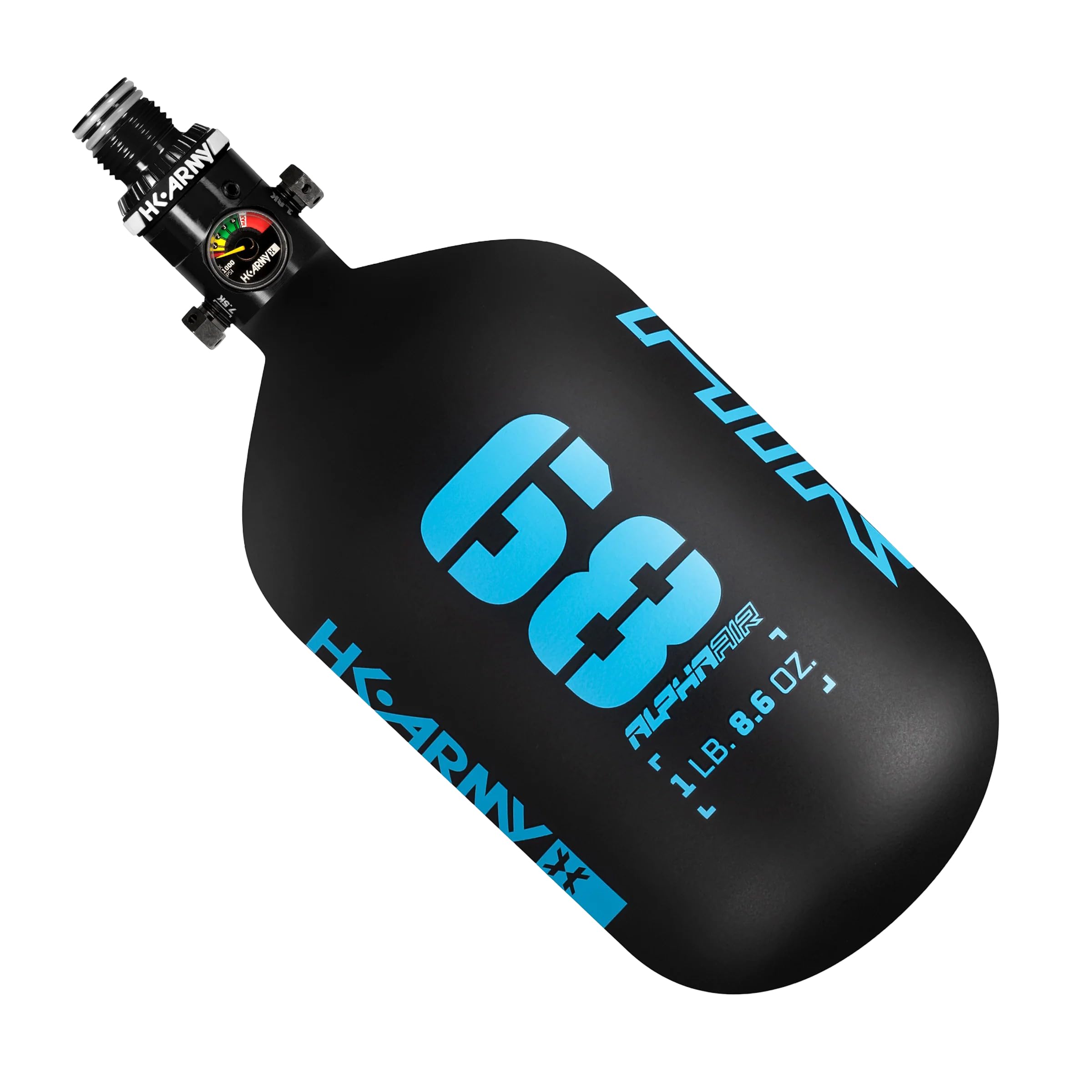 HK Army HPA Paintball Tank - Lightweight Alpha Air Carbon Fiber Compressed Air Tank - 15ci/48ci/68ci/77ci/88ci/99ci - 4500 psi