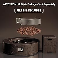 Vista 23 de COSIEST Juego de Mesa de Hoguera de Propano para Exteriores de 2 Piezas con Mesa para Tanque, Mesa de Fuego de 42" Certificada, 50,000 BTU con Base