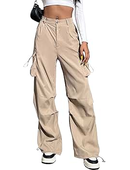 PUTUMAYO ボレロ y2k Blooming Jelly Womens Cargo Pants Parechute Trousers Trendy