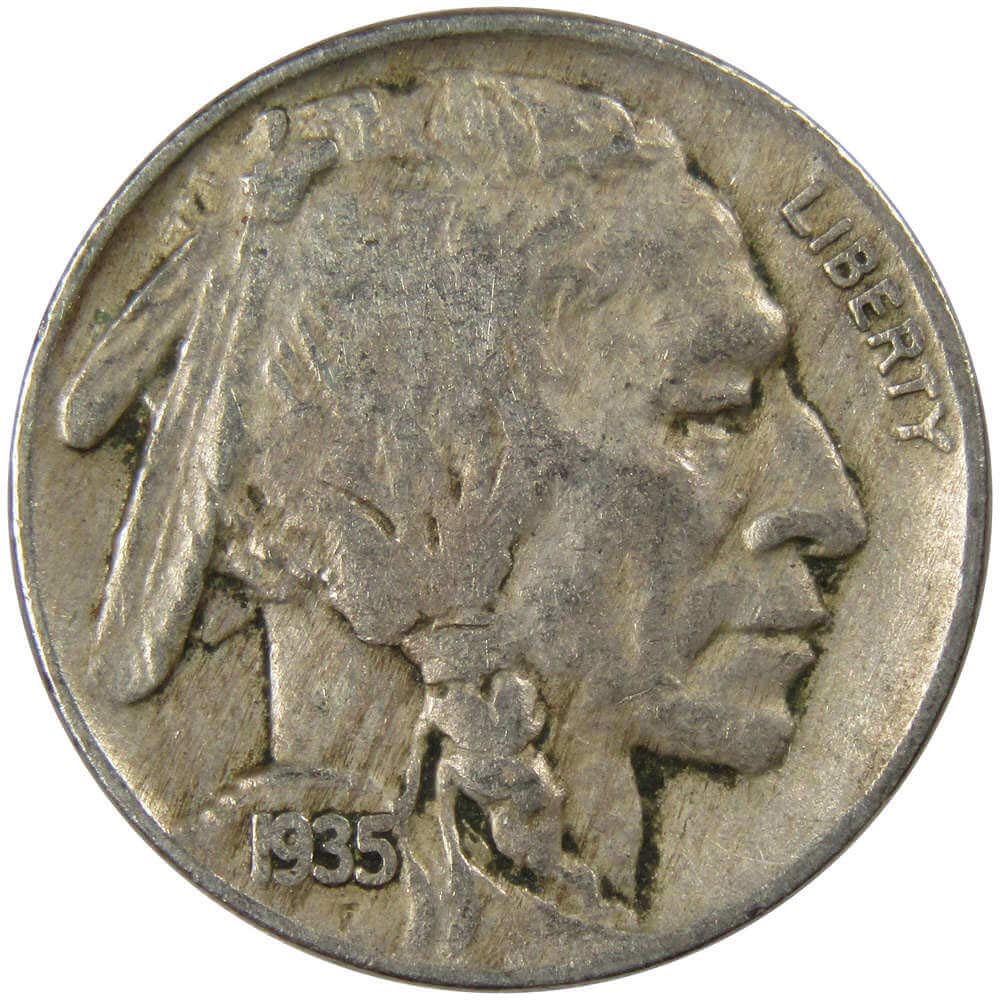 1935 Indian Head Buffalo Nickel 5 Cent Piece VF Very Fine 5c US