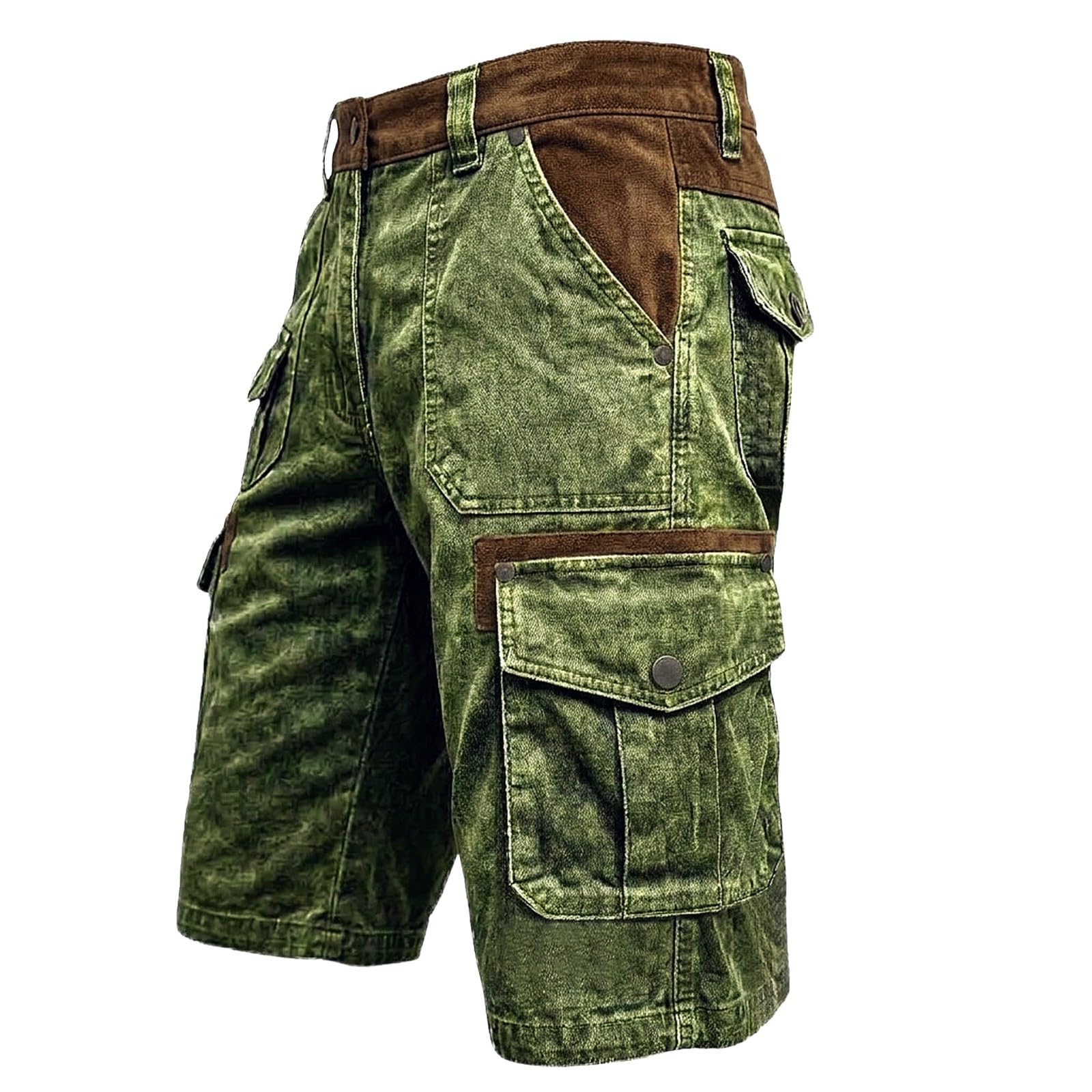 Pantaloncini cargo da uomo con molte tasche, traspiranti, chino