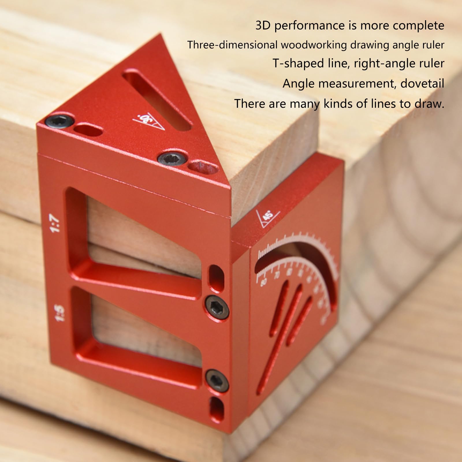 Strumento di misura per la lavorazione del legno Scriber Architetto Circolare Centerline Drafting Lega di Alluminio Strumento di Misura Compatibile Per Falegname Circolare Centerline Disegno Strumento