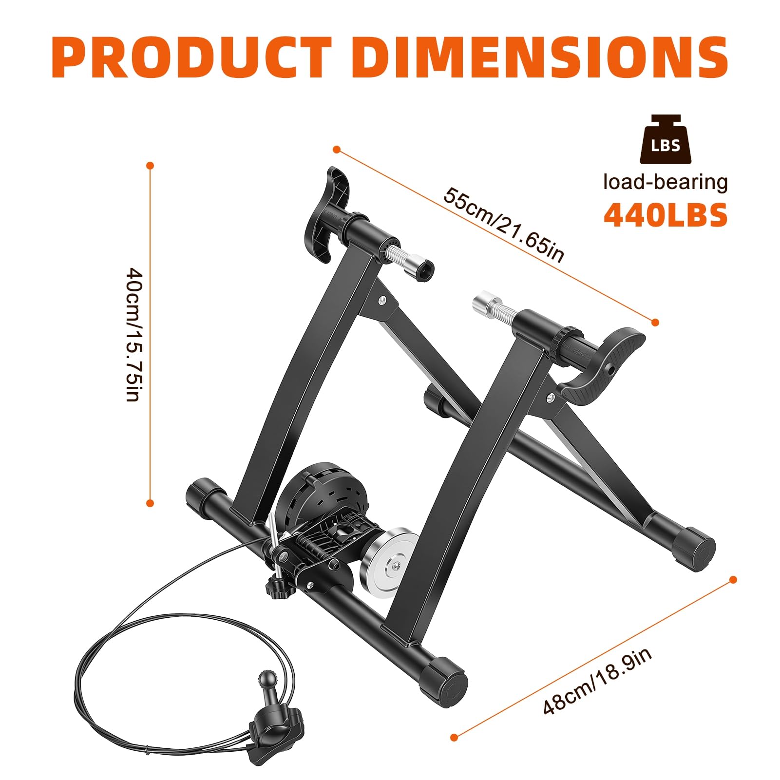 Turbo Trainer – magnetyczny stacjonarny trener rowerowy do kół 66-71.1 cm i 700C – regulowany stojak rowerowy o 6-stopniowym oporze do jazdy w pomieszczeniach z dźwignią szybkiego zwalniania i blokiem