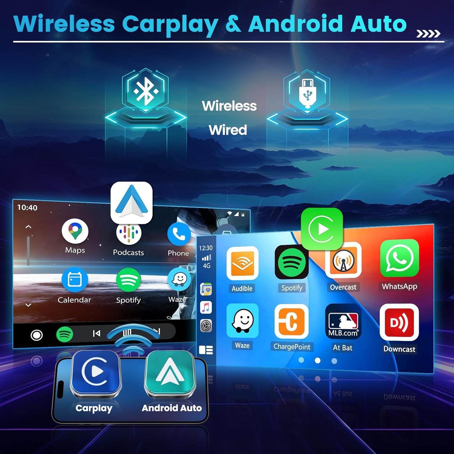 Wireless CarPlay and Android Auto Interface