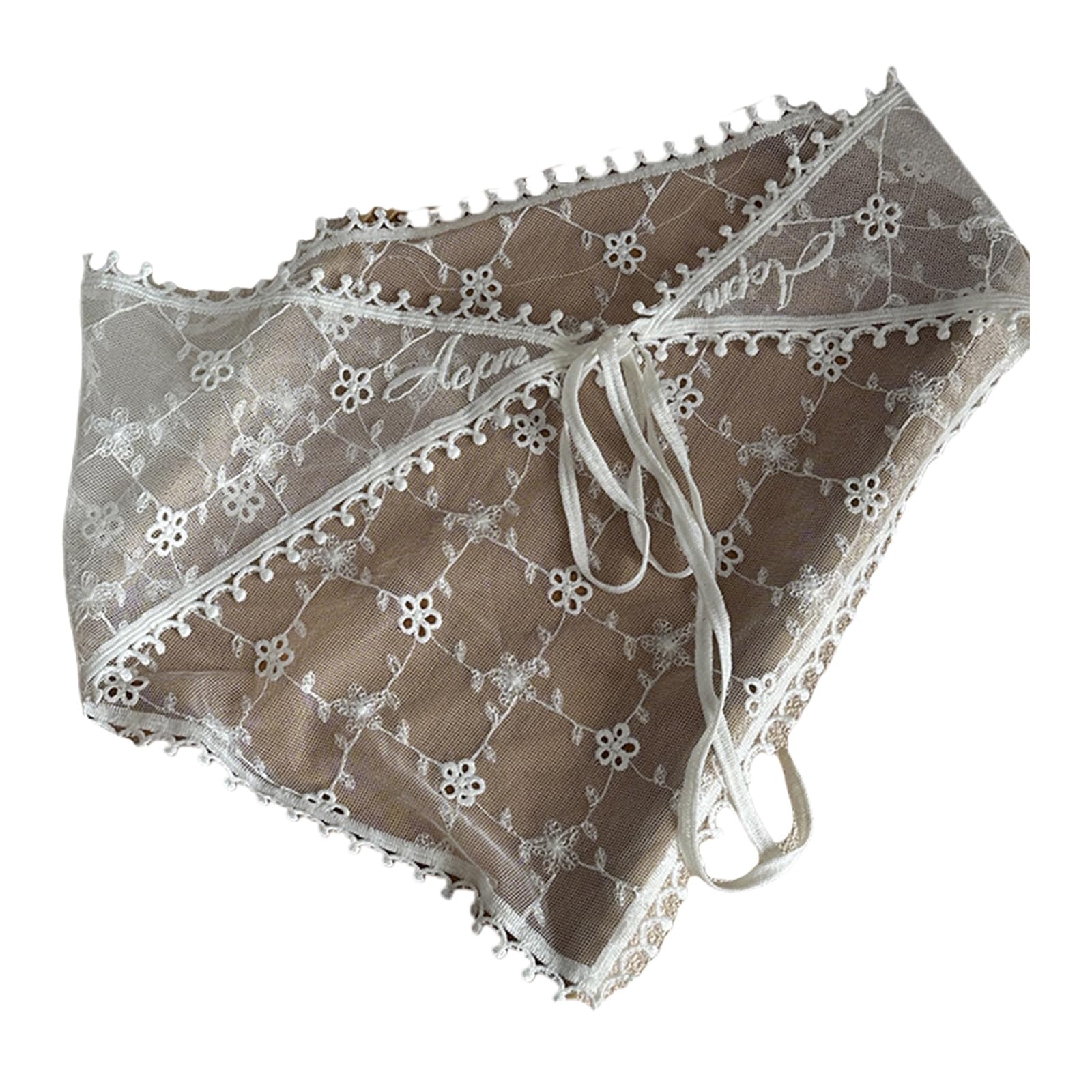Soft Head Scarves For Women Lightweight Lace Flower Embroidery Hair Scarf Hair Kerchief Bandanas For Everyday Hairstyles