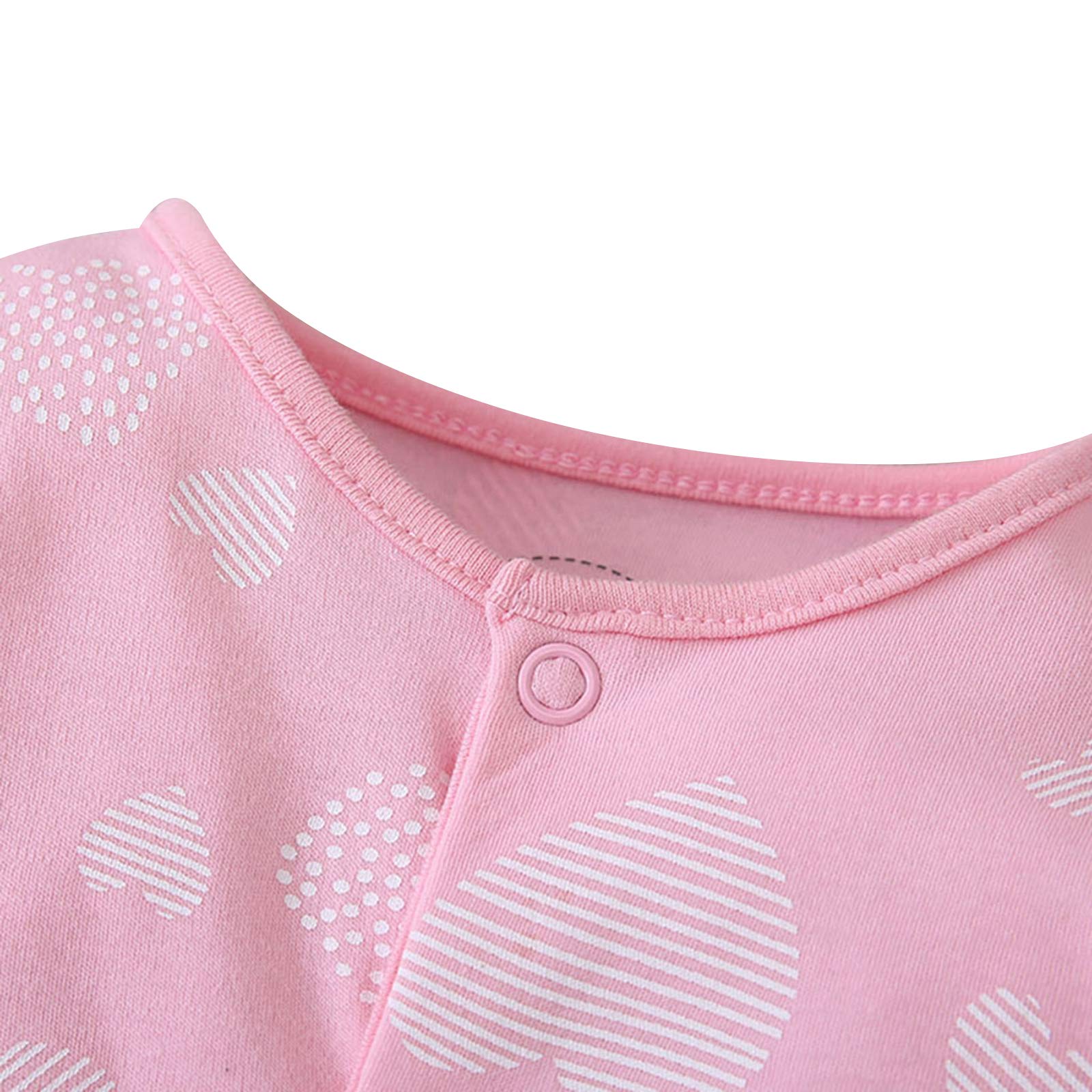 amropi Pack de 3 Mono Bebé Niñas Niños Peleles Pijama Mameluco de Manga Larga por 0-18 Meses