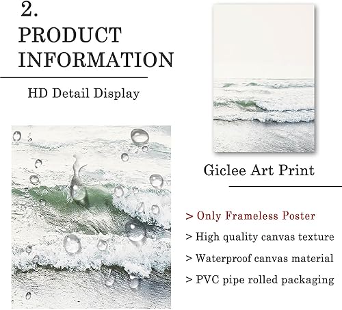 Miniatura 5 de 3 piezas de lienzo pastel de paisaje de playa, lienzo de palmera, arte bohemio de playa, impresión de pared de palmera, pintura de lienzo de paisaje