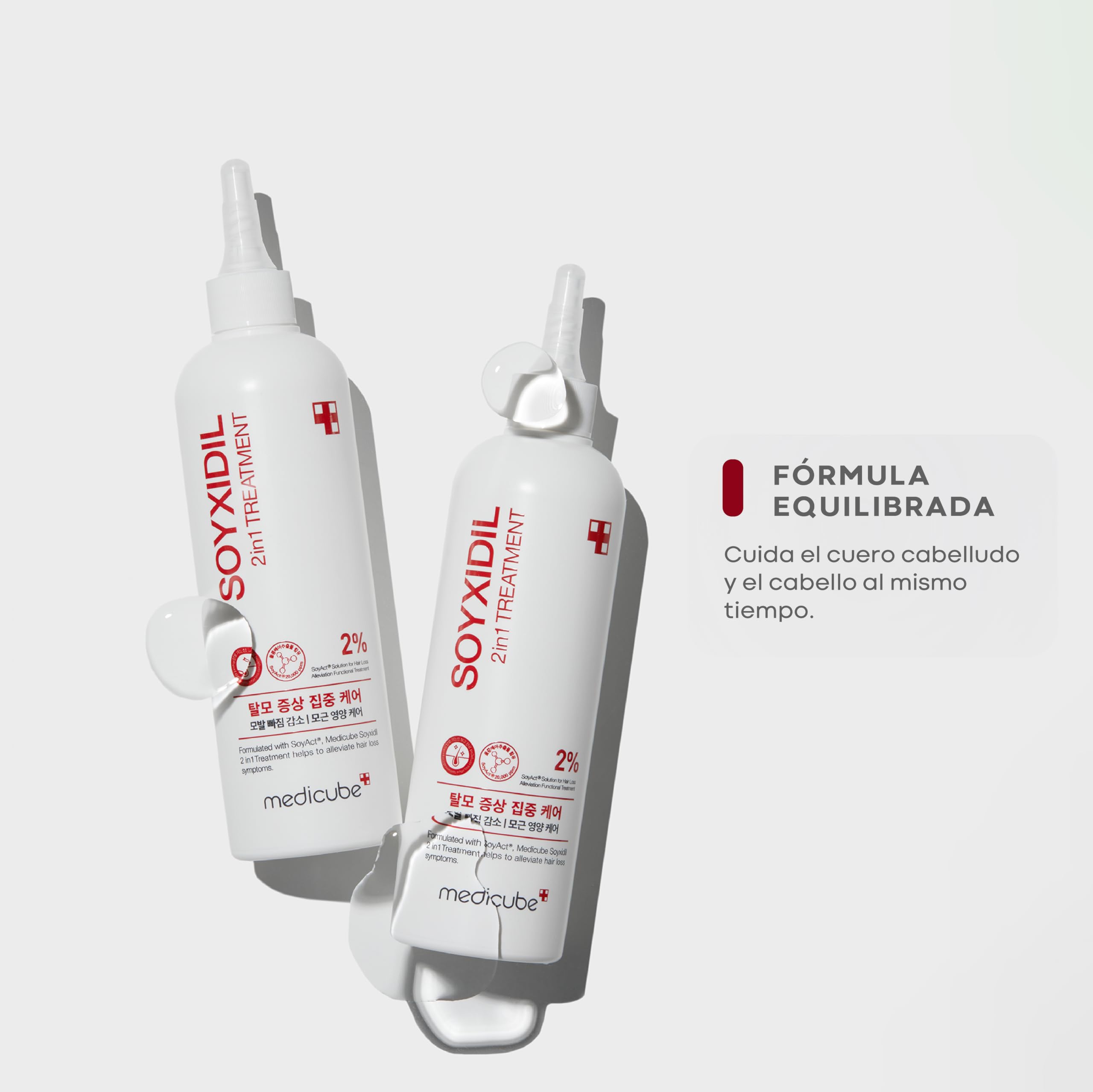 medicube Soyxidil, balsamo 2 in 1 per la perdita dei capelli, idratante e fortificante, cura del cuoio capelluto per diradare capelli deboli e danneggiati, trattamento anticaduta e rinforzante, 256 ml