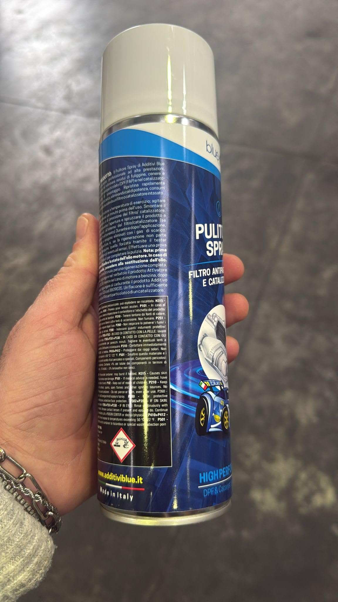 Blue Pulitore Spray per Filtro Antiparticolato e Catalizzatore auto DPF e FAP 400ml