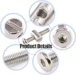 Glarks 100Pcs M6 x 35/45/55/65/75mm Hex Drive Socket Cap Furniture Barrel Screws Bolt Nuts Assortment Kit for Furniture, Cots, Babybeds, Crib, Chairs - Nickel Plated