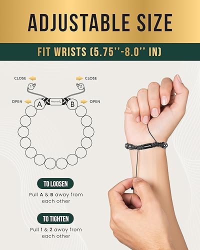 Vista 47 de MagnetRX Pulsera magnética de hematita, piedras magnéticas de fuerza máxima, pulseras magnéticas con cuentas para hombres y mujeres