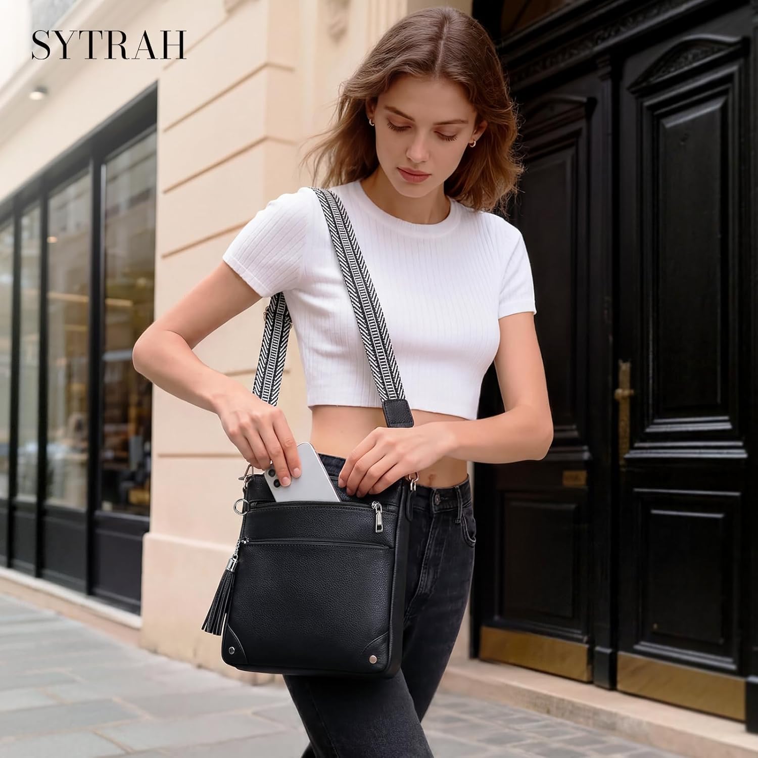 Anti Theft Crossbody Purses for Women RFID Blocking Crossbody Bags, Travel Shoulder Purse with Built-in Wallet - Image 3