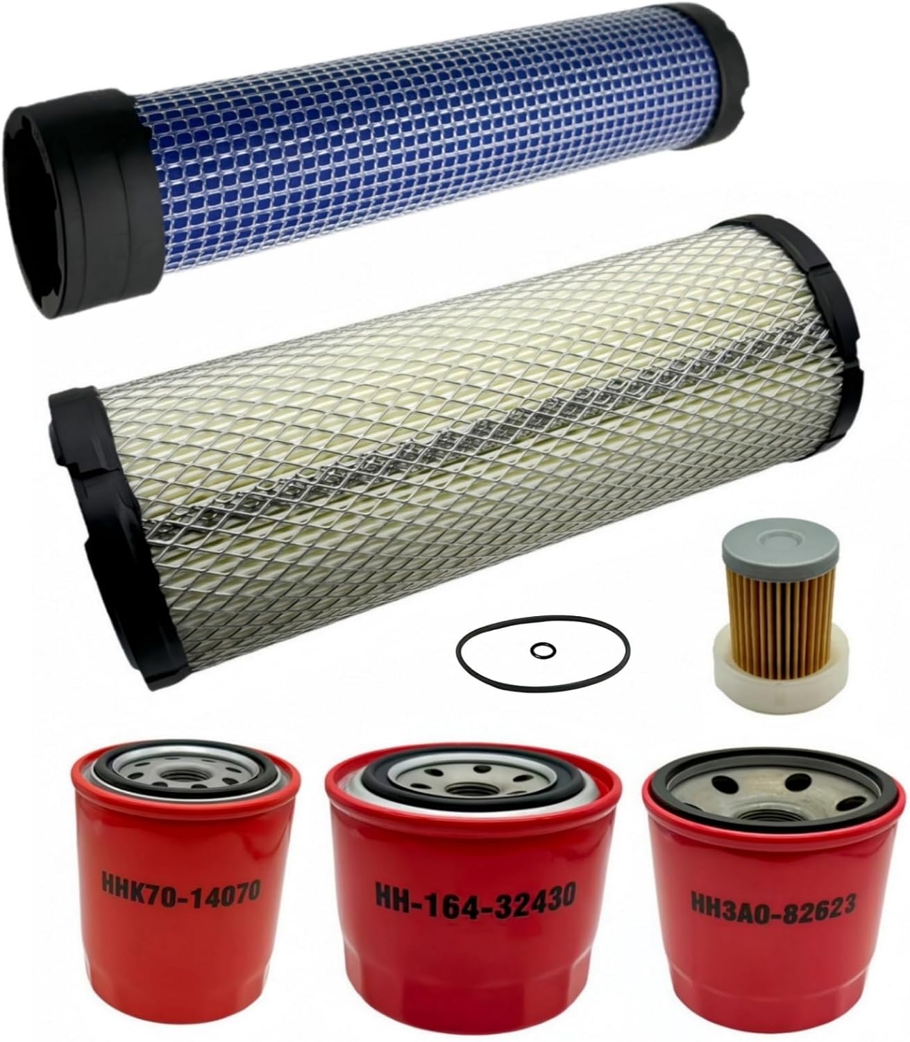 Oil, Fuel, Air & Hydraulic Filters Compatible with Kubota L2501 L2800 L3200 L3400 L3700SU L3800 HST Tractors HH164-32430 TA040-93230 TA040-93220 6A320-59930