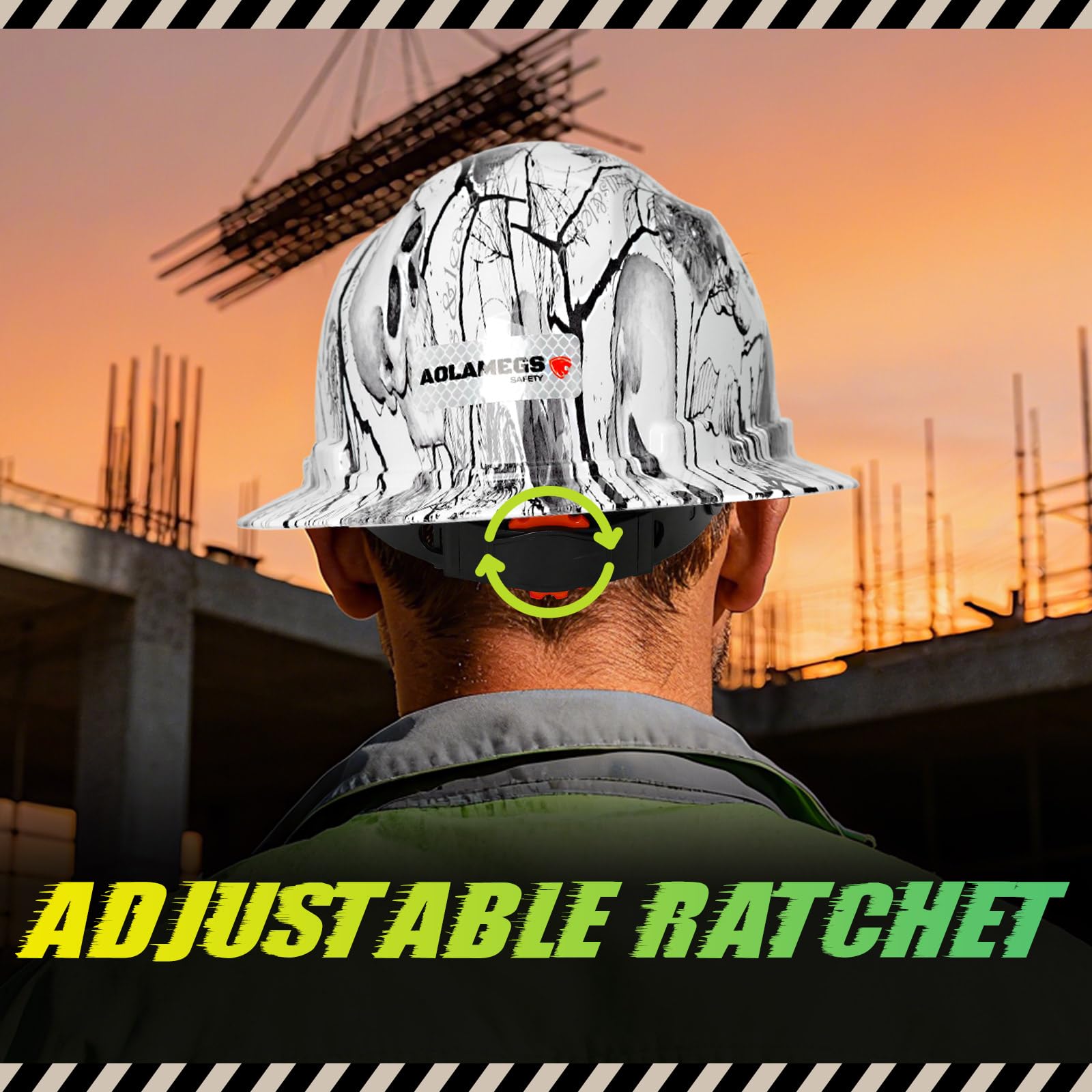 Casco de seguridad de ala completa con patrón de fibra de carbono con visera, aprobado por OSHA, casco de seguridad para hombres y mujeres, ANSI Z89.1 con ventilación reflectante y