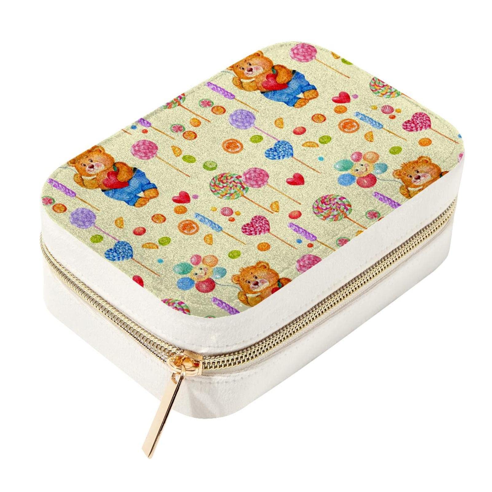 Mini boîte à bijoux de voyage en velours portable pour bagues