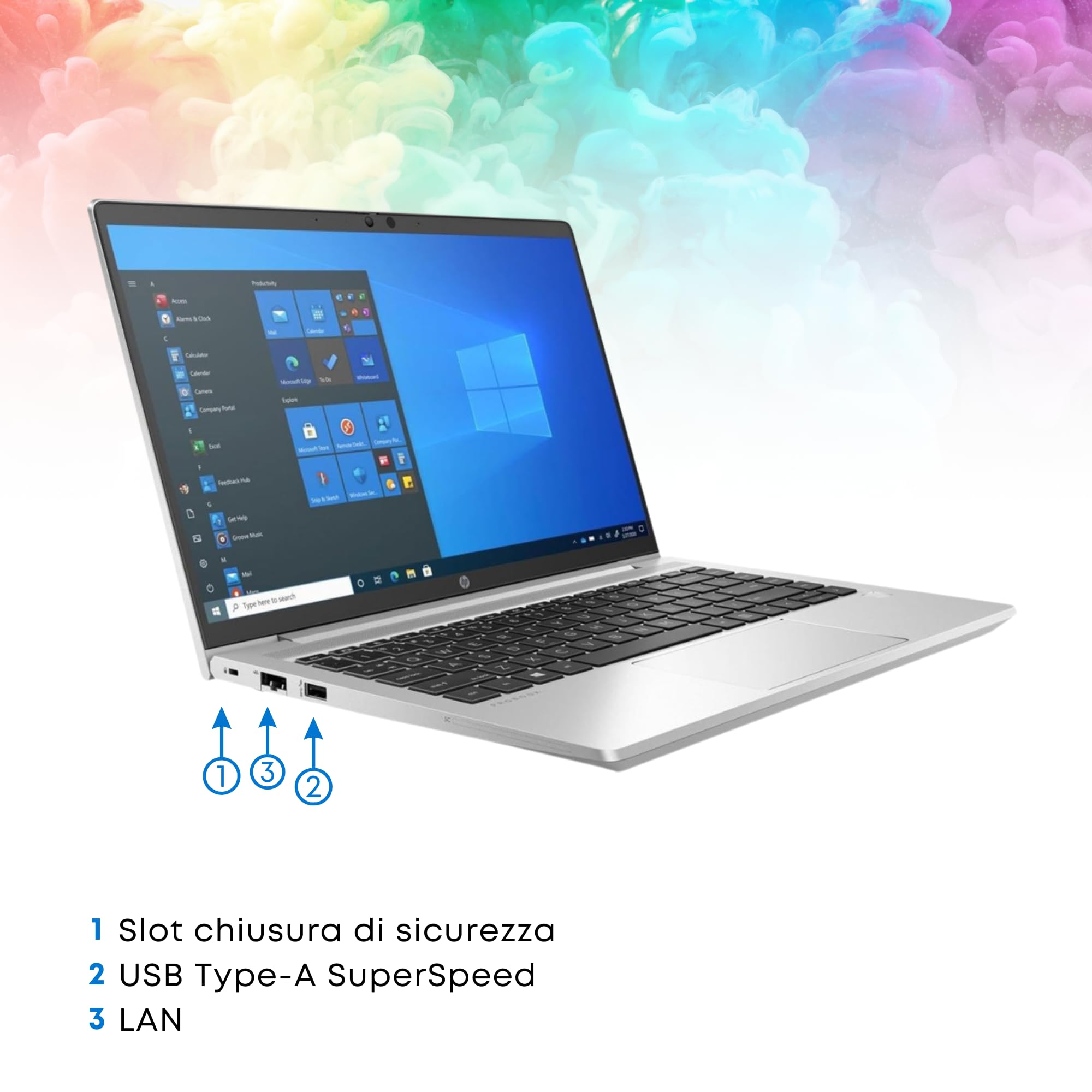 HP Probook - Pc Portatile Notebook Intel Core i5-1135G7 4 core 2.4Ghz - Ram 16 Gb SSD 256 Gb - Display da 14" FHD - Laptop Win 11 + Pacchetto Libre (Ricondizionato)
