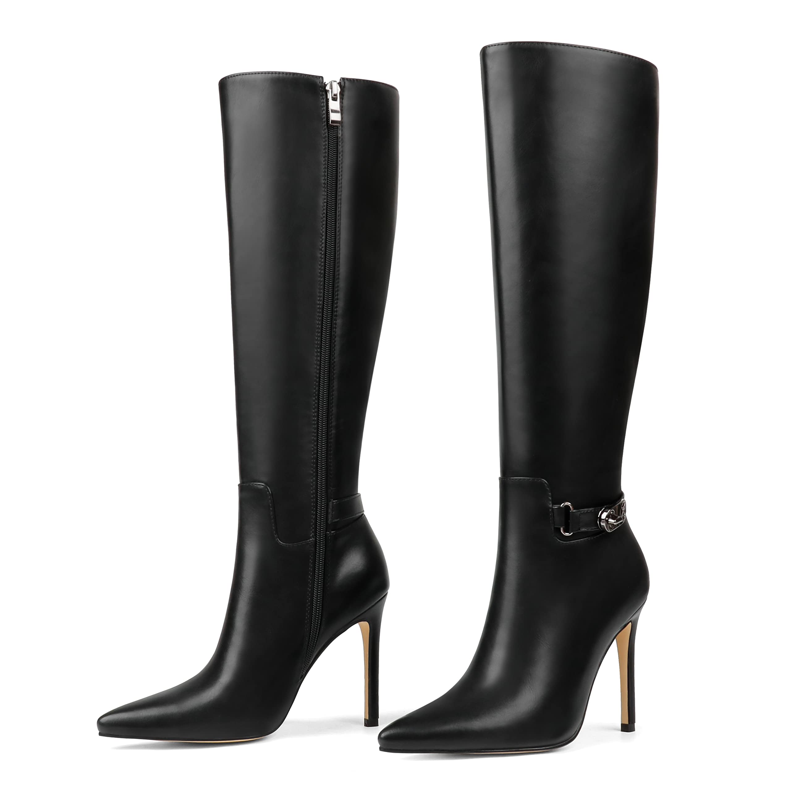 COLETER Knee High Stiletto Boots