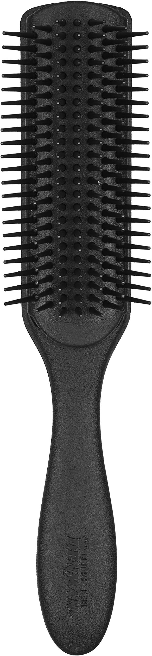 Denman D3Ã‚ M Monsieur Hair Brush 7Ã‚ Row Brush with Black Handle Black Rubber Pad