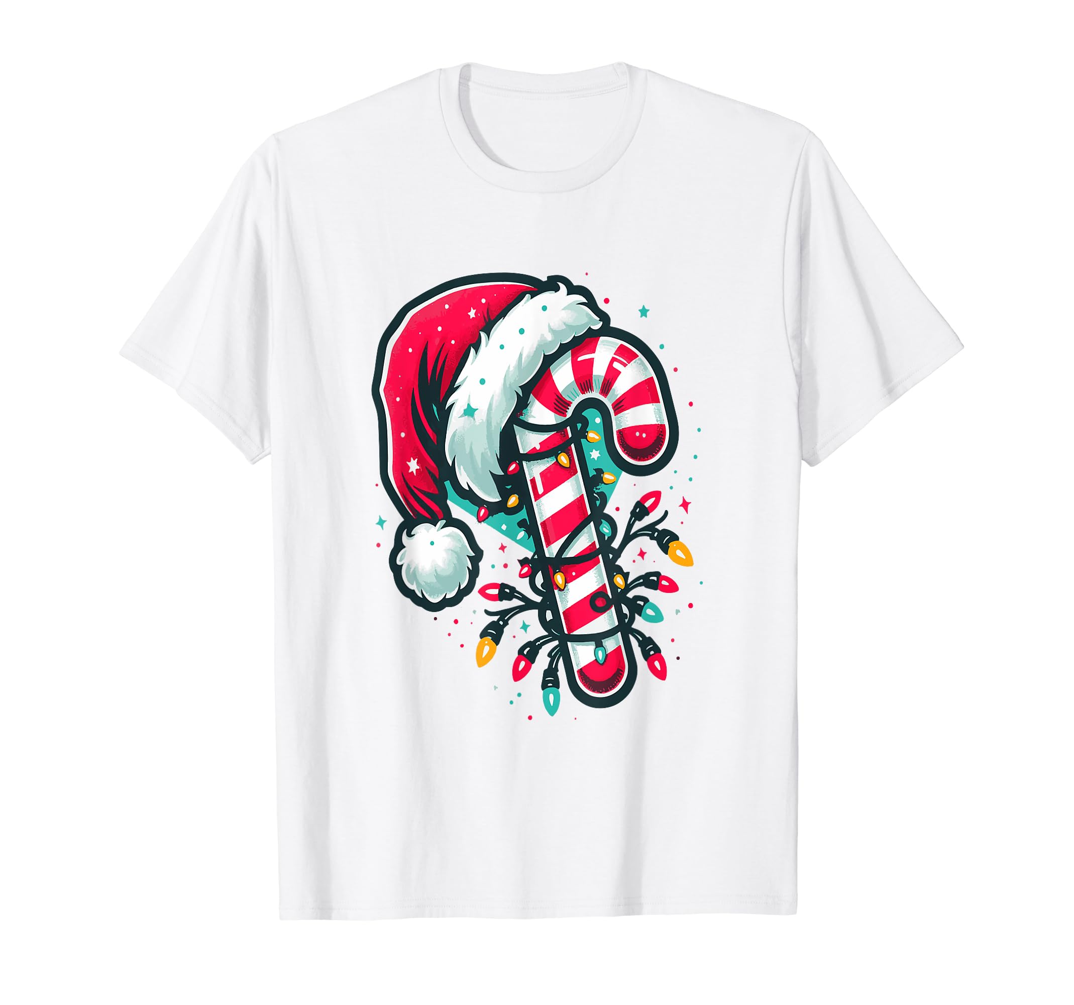 Funny Candy Cane Crew Christmas Sweet Candy LightCandy Cane Crew Christmas Lights Family Matching Xmas T-Shirt