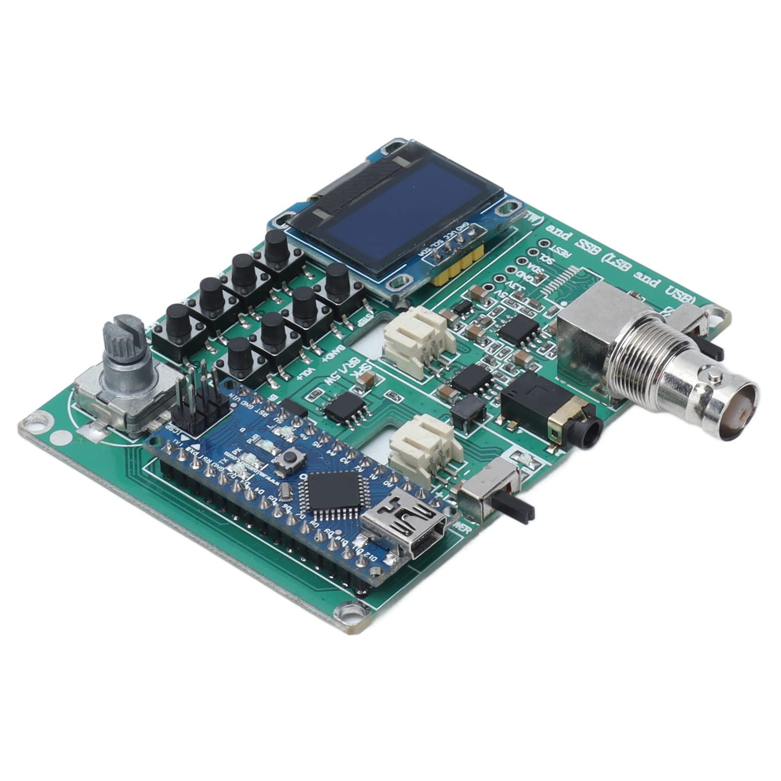 SI4732 Modulo ricevitore audio radio Scheda FM AM SW SSB fai da te con interfaccia antenna BNC di ricarica USB per appassionati di radioamatori e hobbisti di elettronica