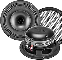 PRV Audio 6CX380-4 Slim 6.5" Shallow Coaxial Car Speakers Pair 380W RMS 4-Ohm with Tweeters & Grills