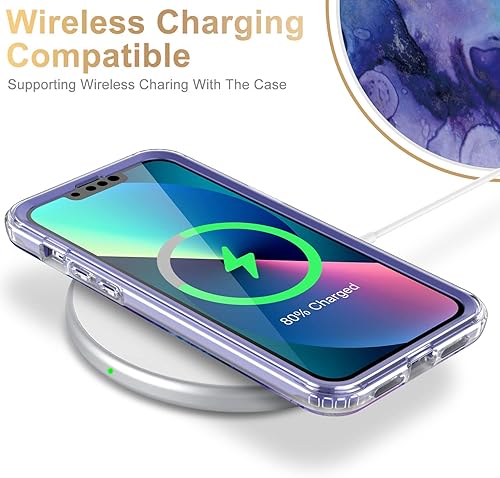 Miniatura 9 de ESDOT Funda para iPhone 13 Mini con protector de pantalla integrado, funda resistente de grado militar con diseños de moda para mujeres y niñas,