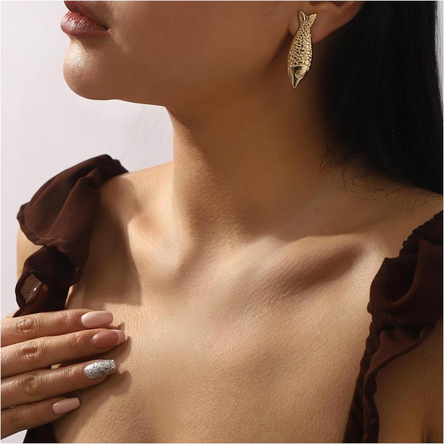 Gold Fish Dangle Drop Earrings For Women Cute Fun Summer Beach Earrings Vacation Fashion Jewelry for Tropical - Image 5