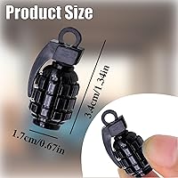 Vista 3 de 4 tapas de válvula de neumático de granada cromada, tapas de válvula de neumático de acero inoxidable para automóviles, camiones, SUV, motocicletas